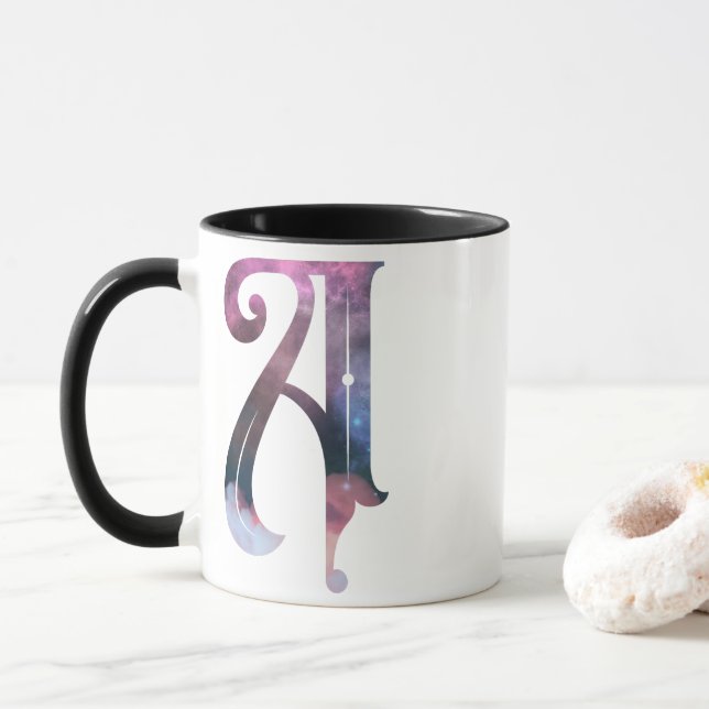 AVERY - A - candy clouds Mug (With Donut)