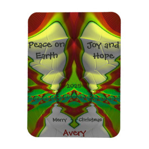 AVERY ~ CHRISTMAS card Bright! ~ Magnet