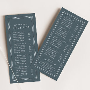 AVERY Dark Navy Blue Double Frame Price List Rack Card