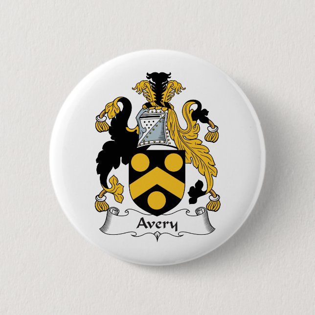 Avery Family Crest 6 Cm Round Badge (Front)