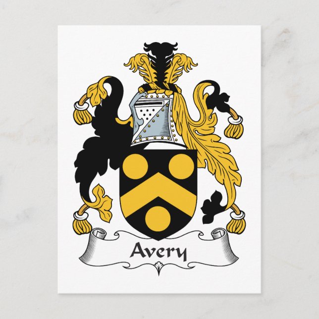 Avery Family Crest Postcard (Front)