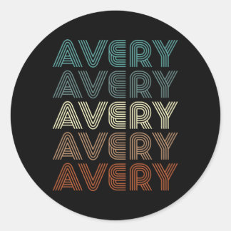 Avery First Name Classic Round Sticker