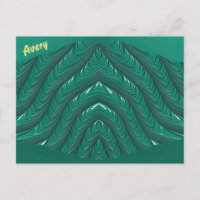 AVERY ~ Glossy Postcard 3D Green Zany