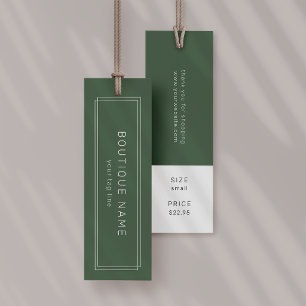 AVERY Green Hang Tags Clothing Label Price Tag