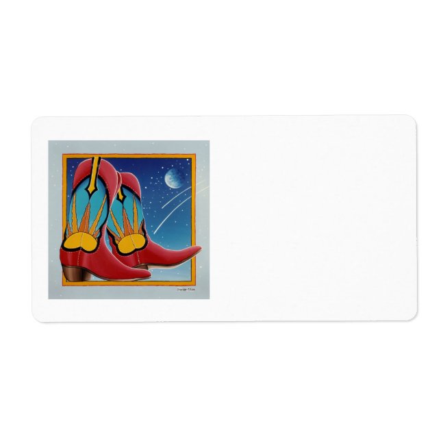 AVERY LABEL - Sunrise Cowboy Boots (Front)