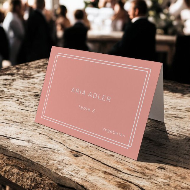 AVERY Minimal Blush Peach Wedding Place Cards (AVERY Minimal Blush Peach Wedding Place Cards)