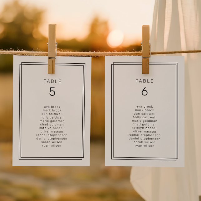 AVERY Minimalist Wedding Seating Chart Cards (AVERY Minimalist Wedding Seating Chart Cards)