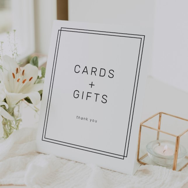 AVERY Modern Minimalist Cards and Gifts Pedestal Sign (AVERY Modern Minimalist Cards and Gifts Pedestal Sign)