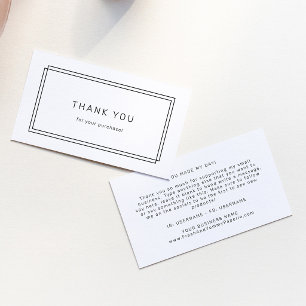 AVERY Modern Minimalist Double Frame Thank You Business Card