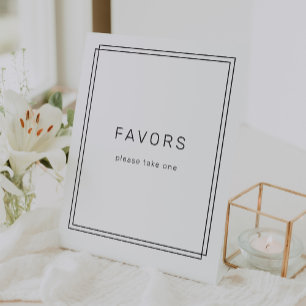 AVERY Modern Minimalist Wedding Favor Pedestal Sign