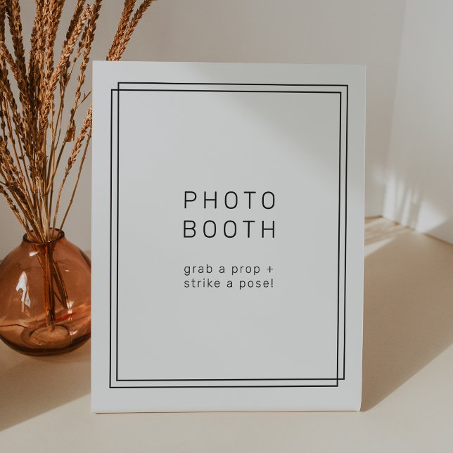 AVERY Modern Minimalist Wedding Photo Booth Pedestal Sign (AVERY Modern Minimalist Wedding Photo Booth Pedestal Sign)
