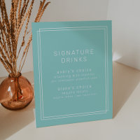 AVERY Modern Mint Green Wedding Signature Drinks