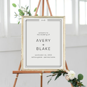 AVERY Modern Wedding Welcome Sign Template