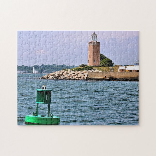 Avery Point Lighthouse, Connecticut Jigsaw Puzzle (Horizontal)