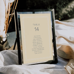AVERY Simple Yellow Wedding Seating Chart Cards