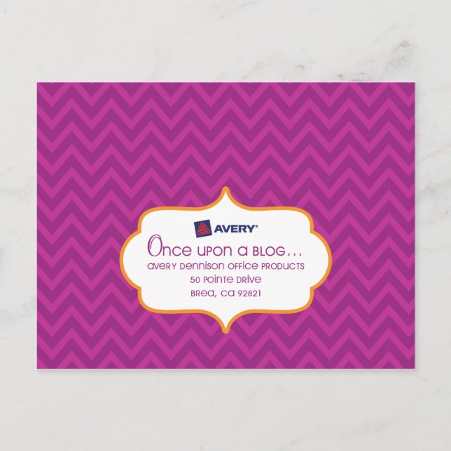 Avery SocialLuxe Postcard (Front)