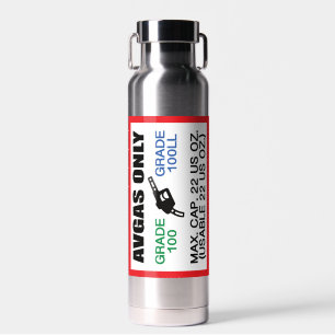 AVGAS / 100LL fuel only Water Bottle