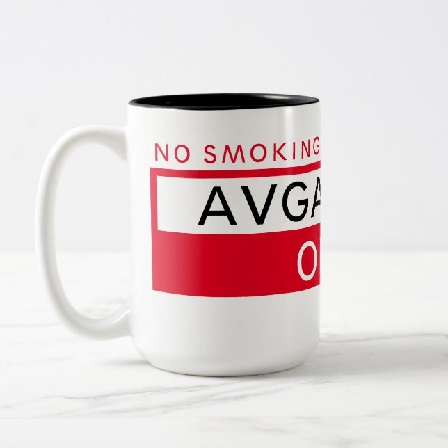 avgas 100LL only Two-Tone Coffee Mug (Left)
