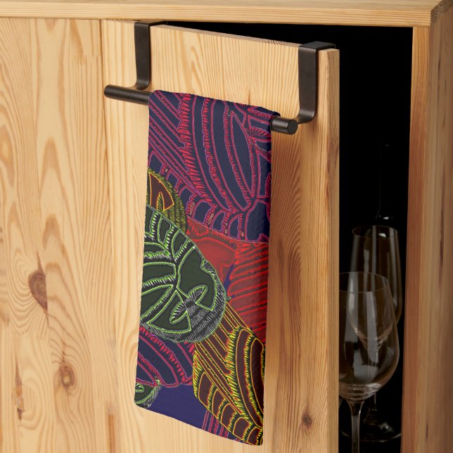 AVIAN ART DECO kitchen towel (Thirds Fold)