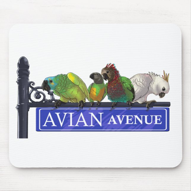 Avian Avenue Mousepad (choose any colour) (Front)