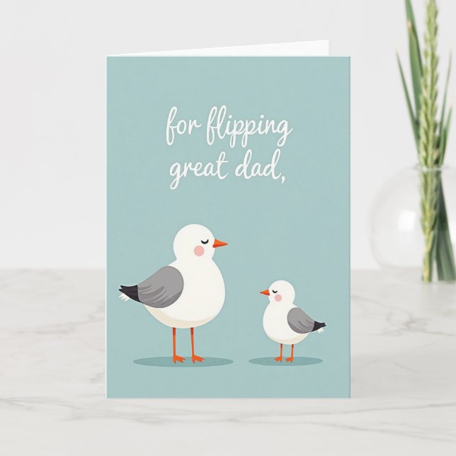 Avian Fathers Day Scene Card (Front)