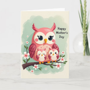Avian Mothers Day Family Scene Card