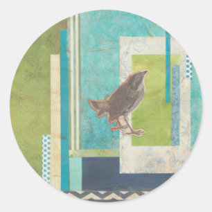 Avian Scrapbook II Classic Round Sticker