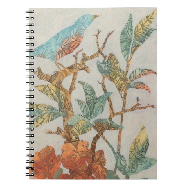 Aviary Collage I Spiral Notebook (Front)