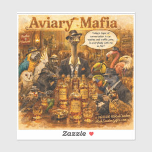Aviary Mafia Cartoon – Feathered Mob Family Humour