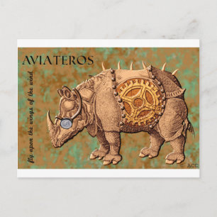 Aviateros (Aviator Rhinoceros) Postcard
