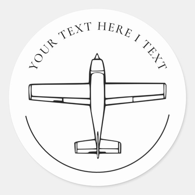 Aviation Aeroplane Classic Round Sticker (Front)