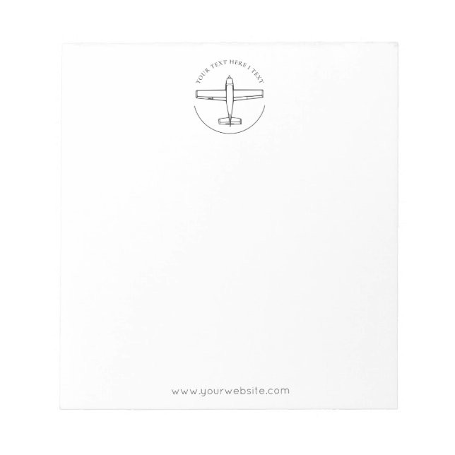 Aviation Aeroplane Logo Notepad (Front)