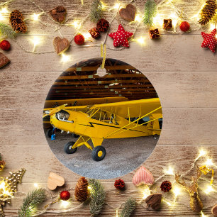 Aviation Aeroplane Photo Christmas Personalised Ce Ceramic Tree Decoration