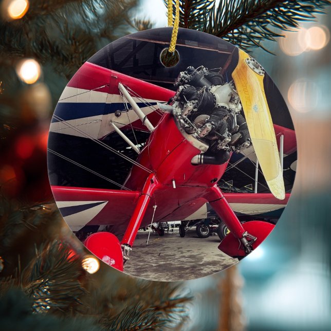 Aviation Aeroplane Photo Christmas Personalised Ce Ceramic Tree Decoration (Creator Uploaded)