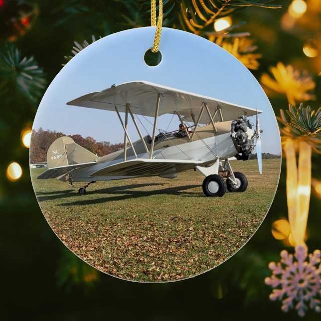 Aviation Aeroplane Photo Christmas Personalised Ce Ceramic Tree Decoration (Creator Uploaded)