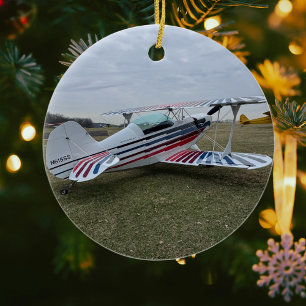 Aviation Aeroplane Photo Christmas Personalised Ce Ceramic Tree Decoration