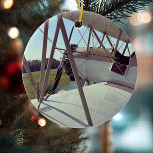 Aviation Aeroplane Photo Christmas Personalised Ce Ceramic Tree Decoration