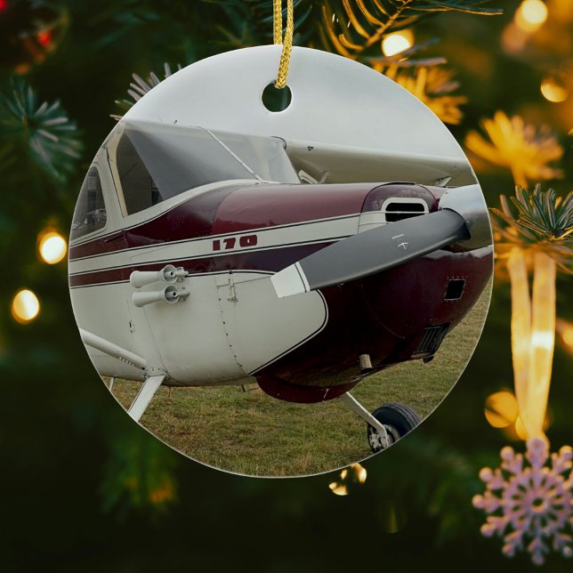 Aviation Aeroplane Photo Christmas Personalised  Ceramic Tree Decoration (Creator Uploaded)