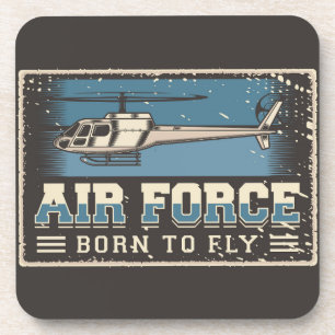 Aviation Airforce Helicopter Throw Pillow Coaster