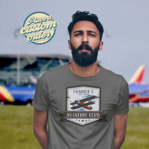 Aviation Airplane Pilot Club Custom T-Shirt