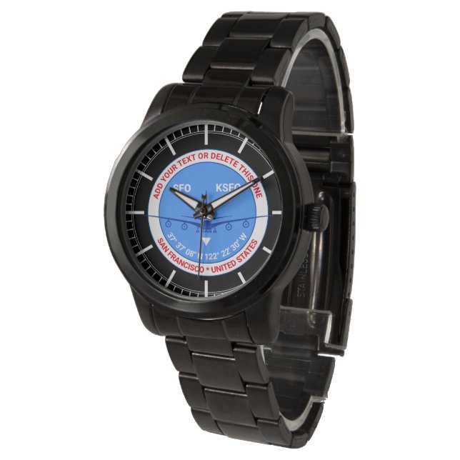 Aviation, Airport, Pilot, Traveller Tourist Cute Watch (Angled)