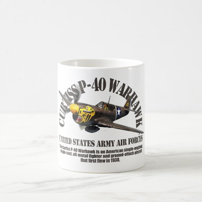 Aviation Art mug "Curtiss P-40 Warhawk" (Center)