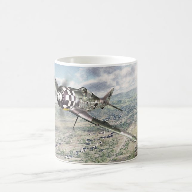 Aviation Art mug "Focke-Wulf FW-190A-6 " (Center)