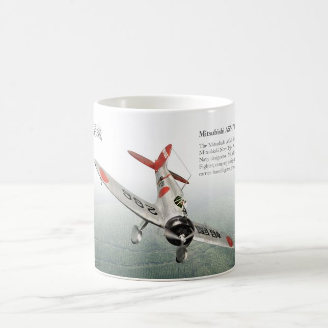 Aviation Art Mug "Mitsubishi A5M Claude" (Center)