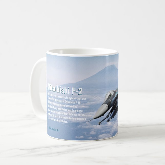 Aviation Art Mug "Mitsubishi F-2" (Front Left)