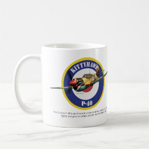 Aviation Art Mug " P-40 Kittyhawk"