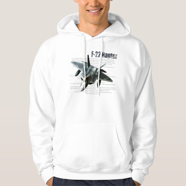 Aviation art parka "F-22 Raptor" Hoodie (Front)