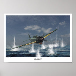 Aviation Art Poster "中島 B6N 天山 Jill"