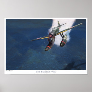 aviation Art Poster "Aichi E16A Zuiun” Paul""