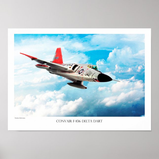 Aviation Art Poster "Convair F-106 Delta Dart" (Front)